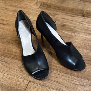 Cole Haan Black Peep-Toe Heels